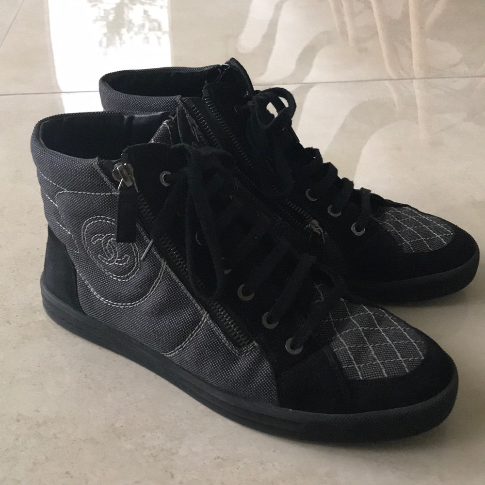 CHANEL High Top Sneakers